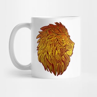 Lion’s head with thick mane in Rasta colors Mug